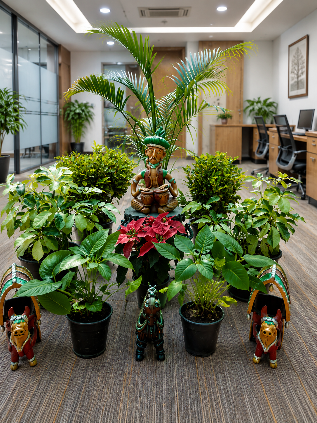 Office plant group arrangement